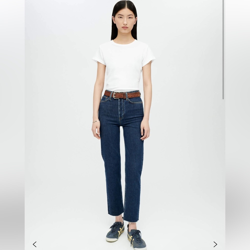 NWOT Redone originals COMFORT STRETCH HIGH RISE STOVE PIPE size 29 dark blue